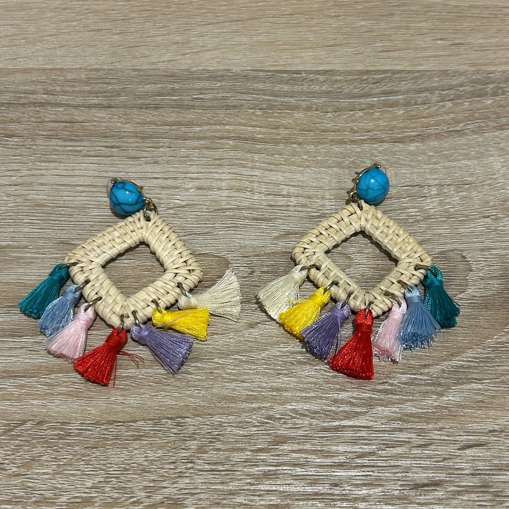 Rattan Tassle Earrings